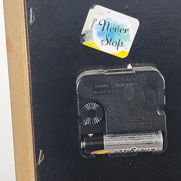 Ingraham USA Vintage Blue Gold Rose Etched Glass Quartz Analog Mantle Wall Clock - Picture 11 of 16